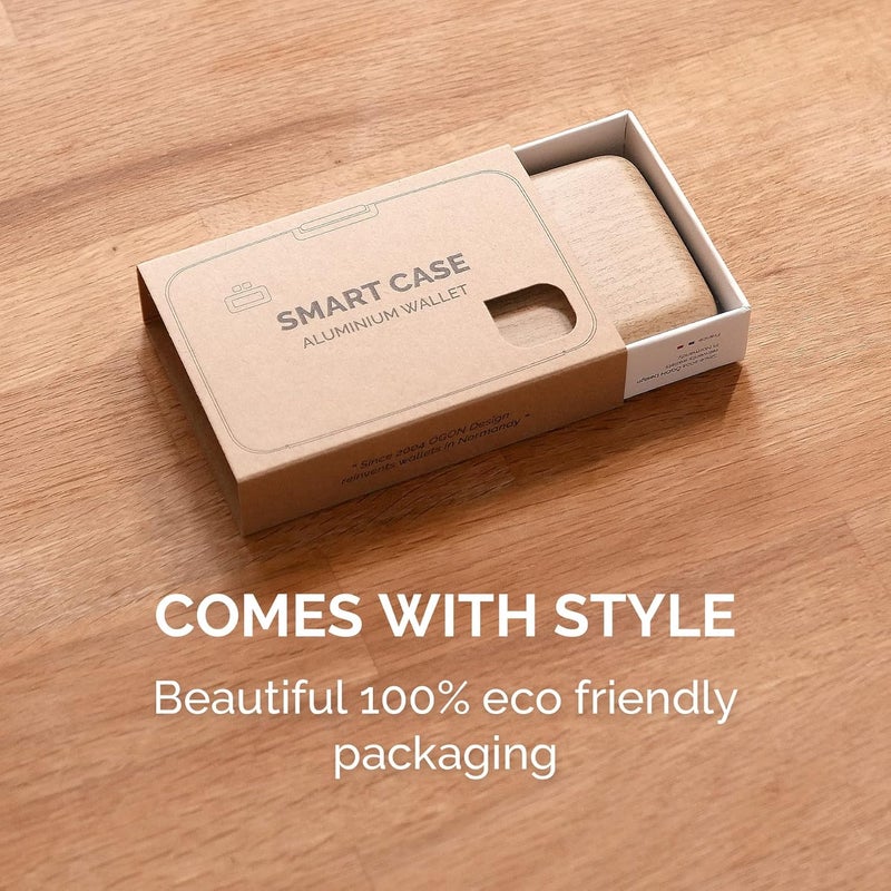 ÖGON -DESIGNS- Aluminum card holder, RFID Protection against fraud and demagnetization, Compact wallet, Smart Case STOCKHOLM V1 model - Image 5